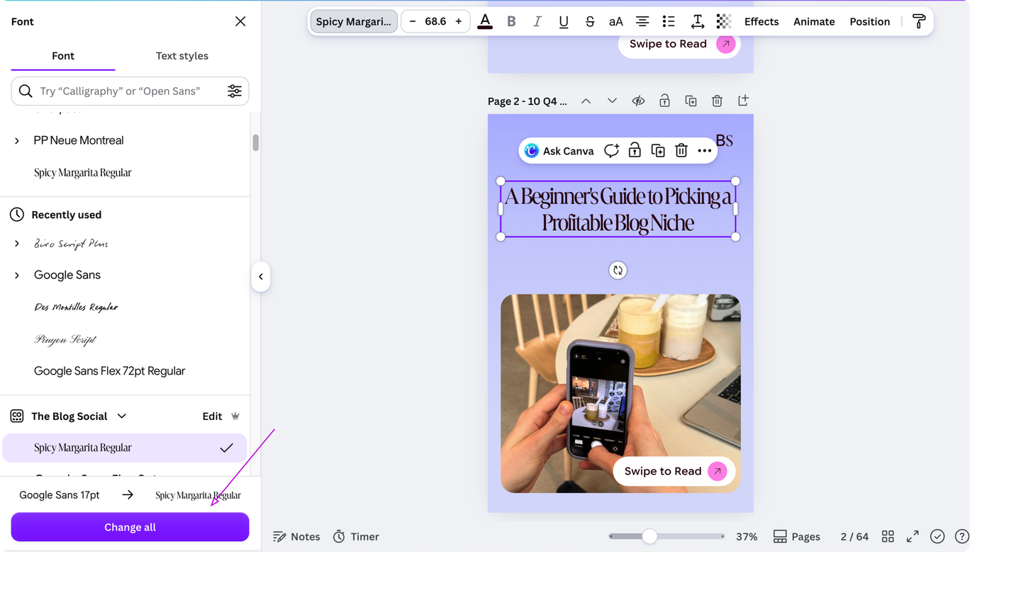 How to Change All Fonts in Canva at Once (the One-Click Trick) 3 image 1440x850 1