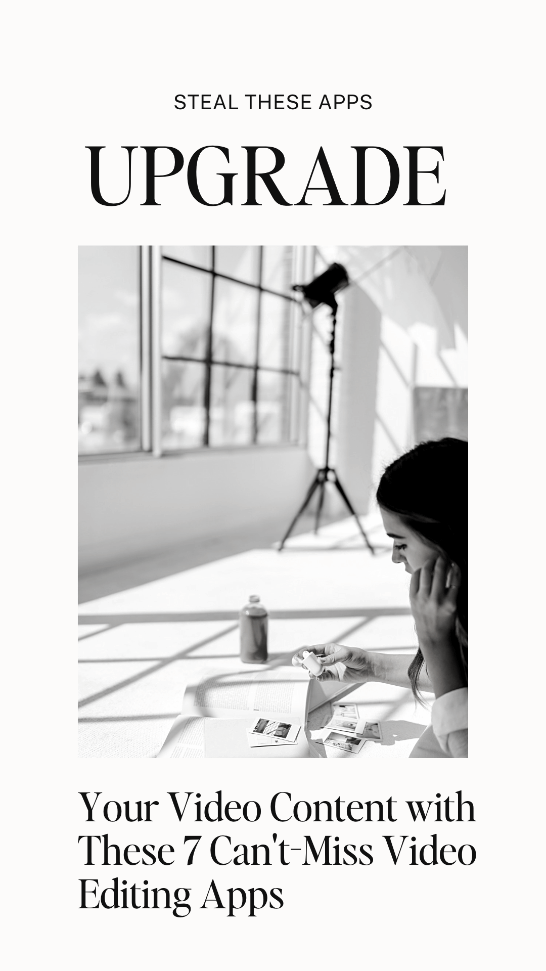 female content creator planning content