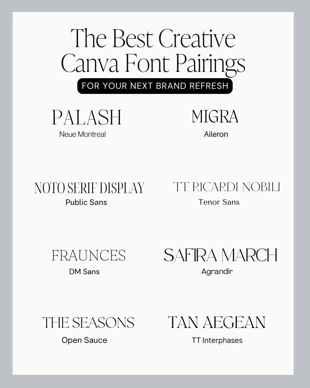 The Best Creative Canva Font Pairings to Elevate Your Brand in 2024