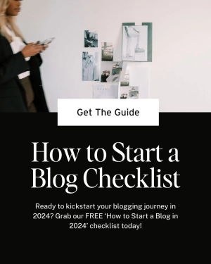 how to start a blog checklist sidebar