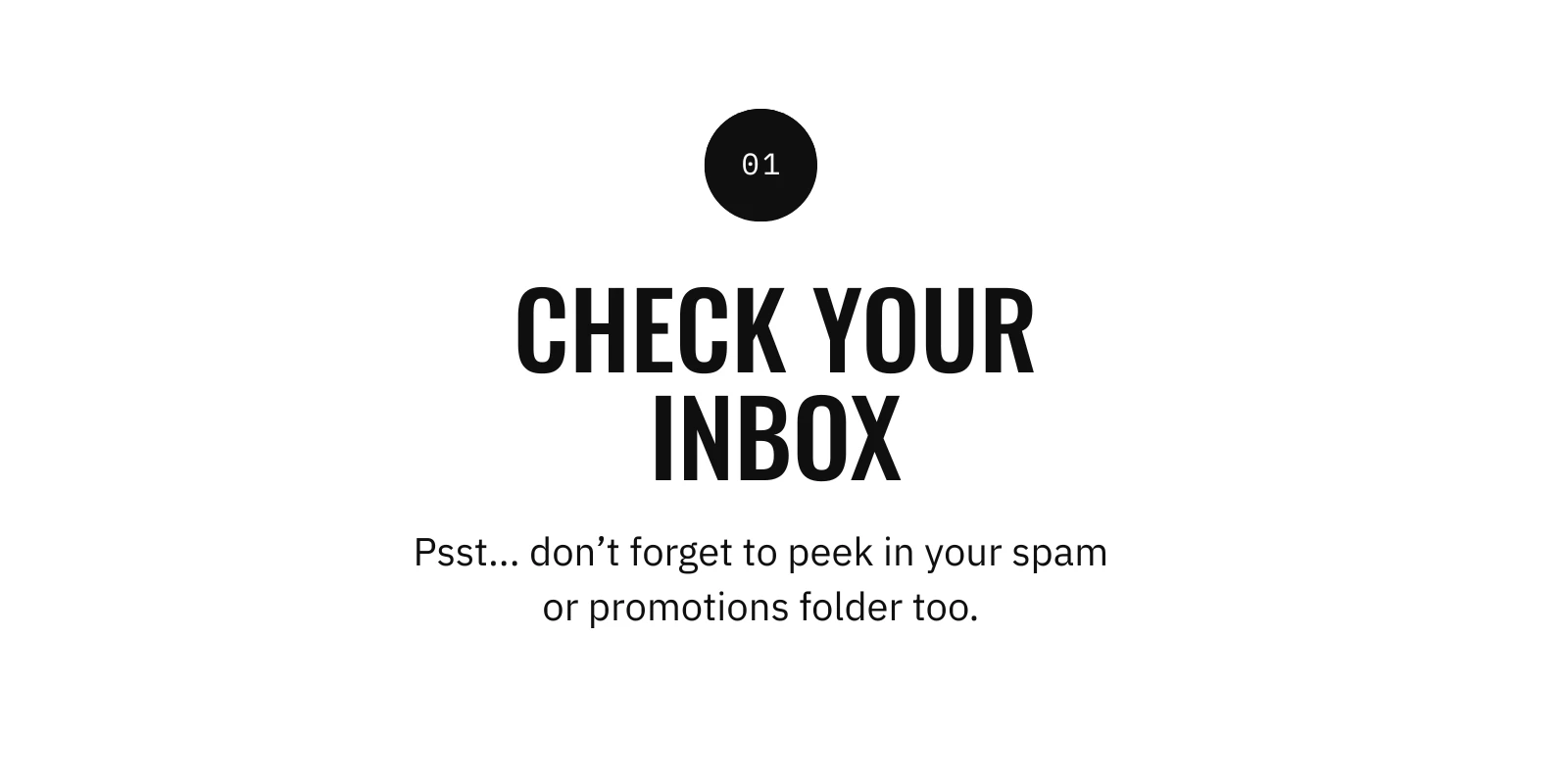 check your inbox check your inbox
