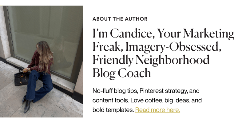 about the blogger - blog post bio