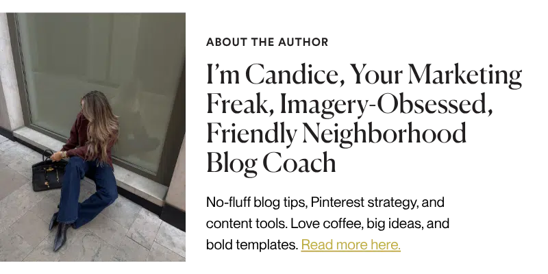 about the blogger - blog post bio